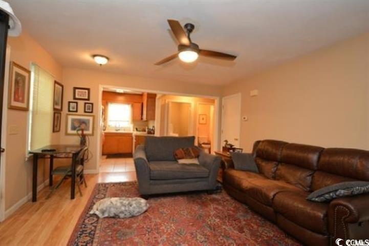 787 Causey Road Murrells Inlet, SC 29576 - Photo 9 of 35 Living room with ceiling fan and light hardwood /