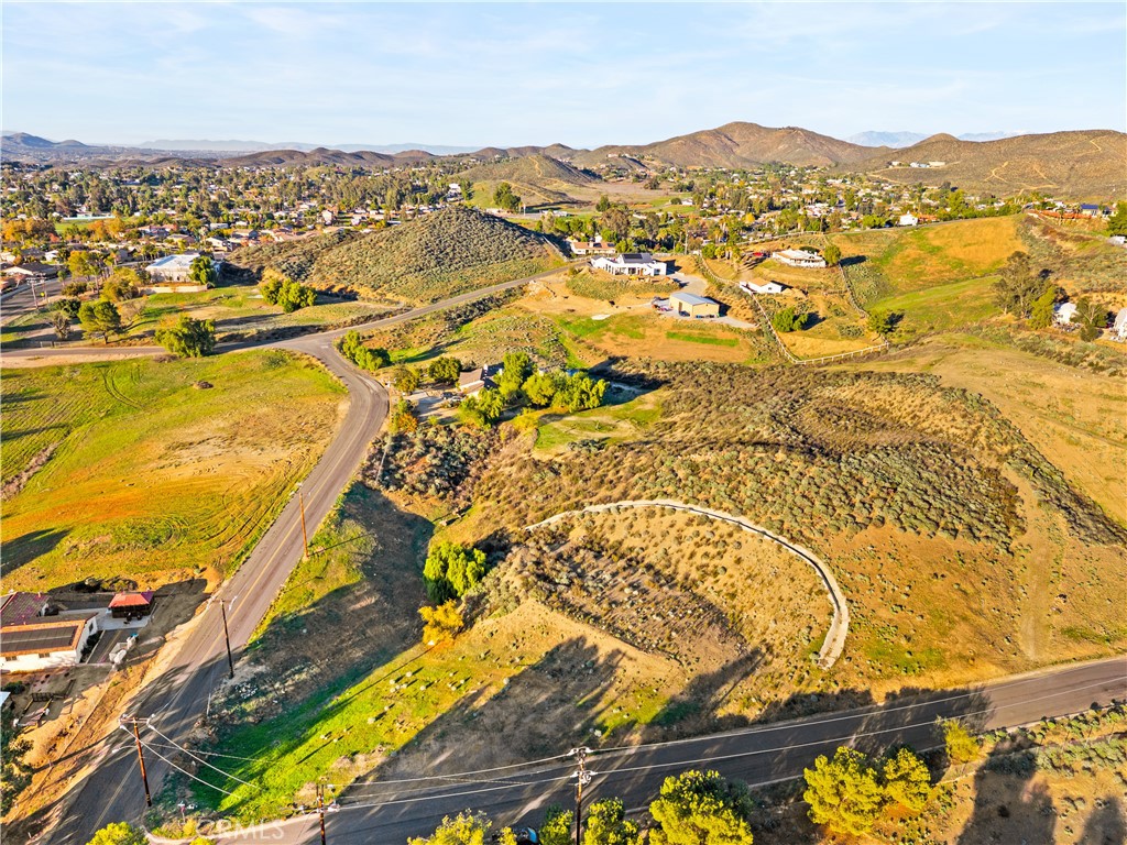 an aerial view of residential building with parking space