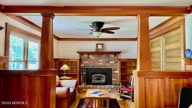 732 Radcliffe Road Lanoka Harbor, NJ 08734 - Photo 16 of 67 a living room with furniture and a fireplace