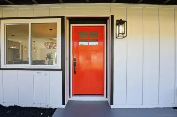 a view of front door