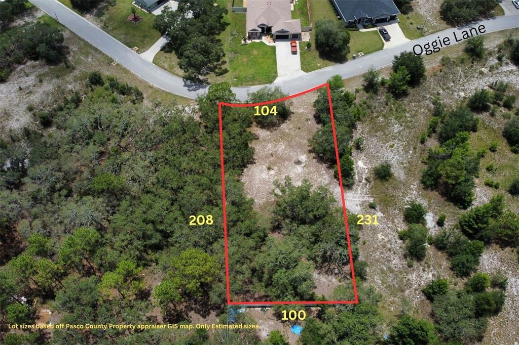 14 Oggie Lane Hudson, FL 34667 - Photo 5 of 6 an aerial view of residential house with outdoor space and trees all around