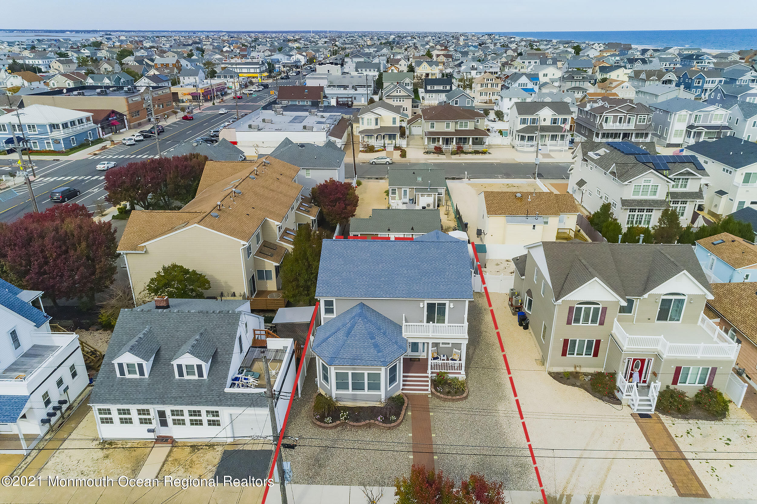 23 Magee Avenue, Unit SUMMER Lavallette, NJ 08735 - Photo 26 of 34 an aerial view of residential houses with outdoor space