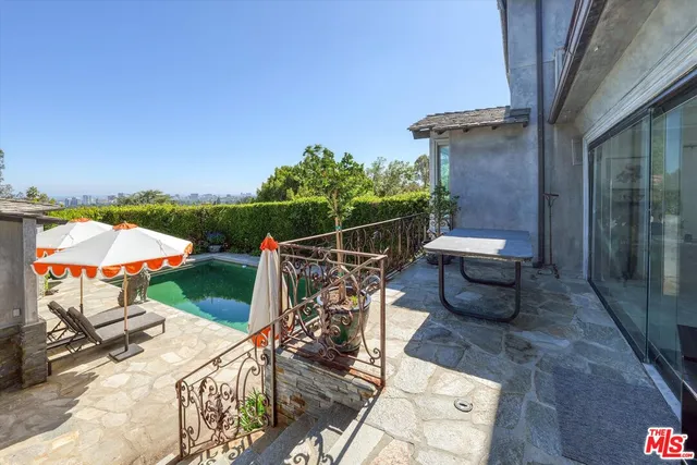 an outdoor space with patio