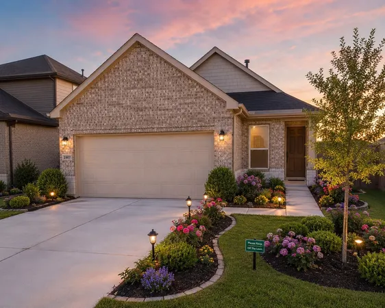 a front view of house with an outdoor space