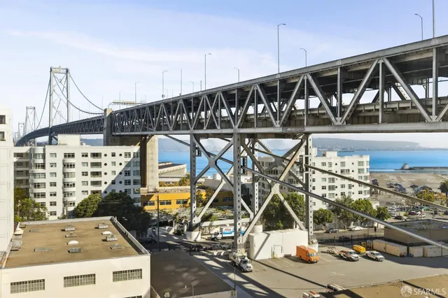 a front view of a multi story building