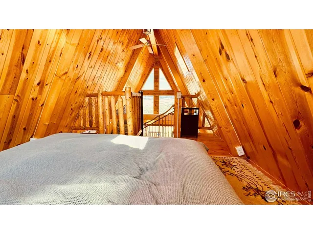 a open area with a small yard