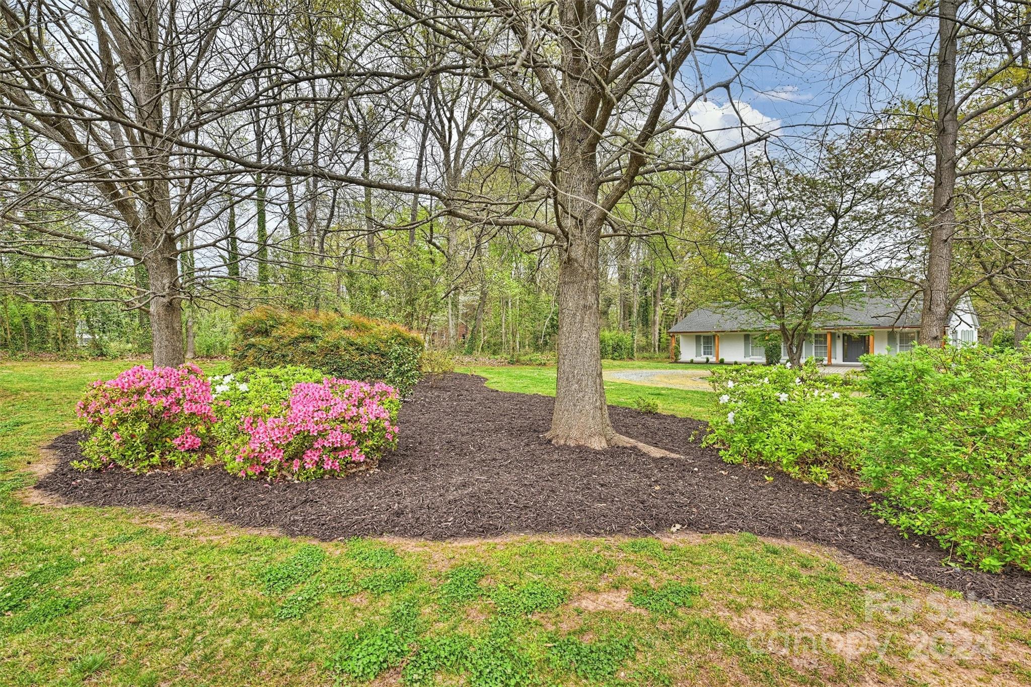 101 Sardis View Road Charlotte, NC 28211 - Photo 3 of 43 a front view of a house with a yard and fountain in middle