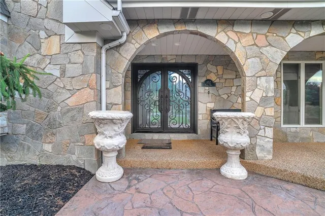 a view of a porch with furniture