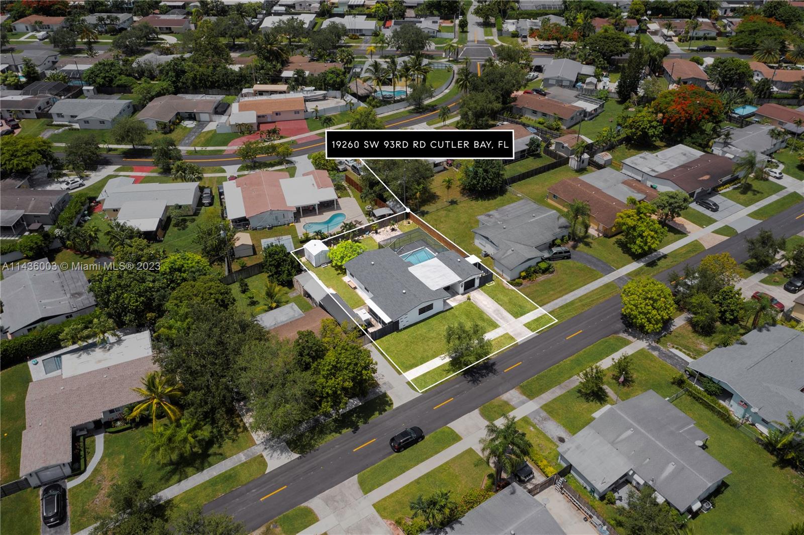 19260 Southwest 93rd Road Cutler Bay, FL 33157 - Photo 15 of 19 an aerial view of a house with a yard