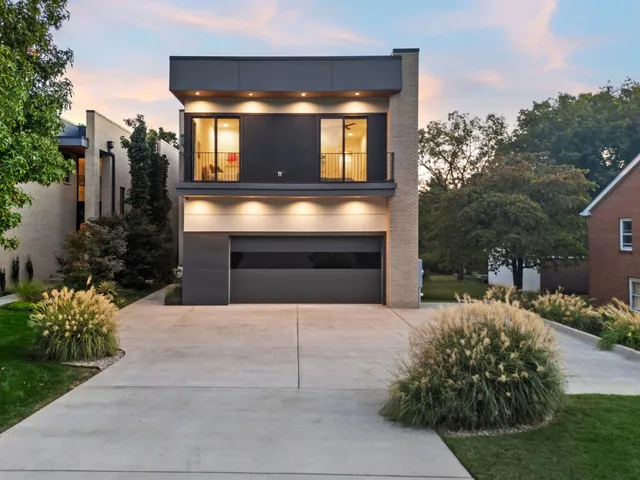 a view of a city with mountains in the background