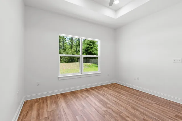 an empty room with a window