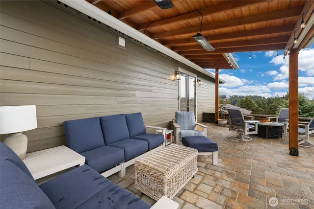 a outdoor space with patio furniture