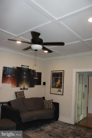 an outdoor space with seating