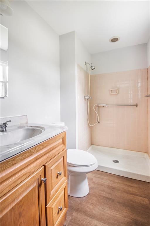 110 Lovi Road Baden, PA 15005 - Photo 12 of 33 a bathroom with a granite countertop sink a toilet and shower
