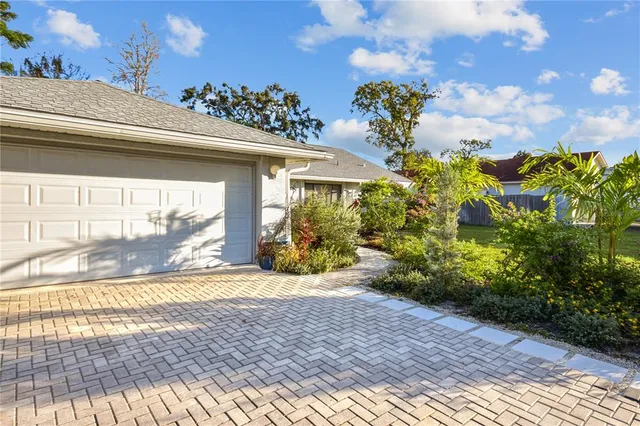 a view of a house with a garden