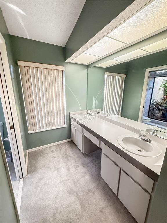 8143 Wooden Drive Spring Hill, FL 34606 - Photo 22 of 36 a bathroom with a double vanity sink and a mirror