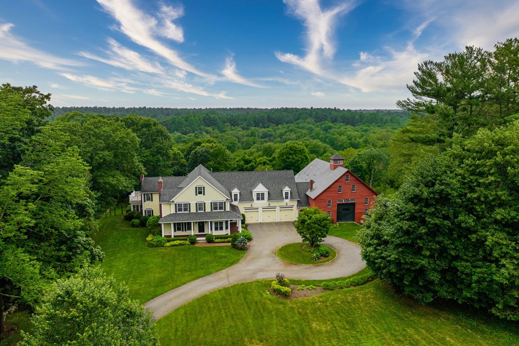 95 Westford Road Concord, MA 01742 - Photo 3 of 42 an aerial view of a house with garden space and street view