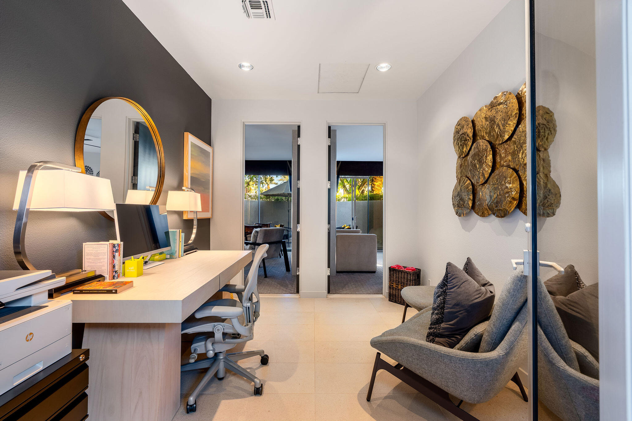 108 Waterford Circle Rancho Mirage, CA 92270 - Photo 30 of 41 a workspace with furniture and a wooden floor