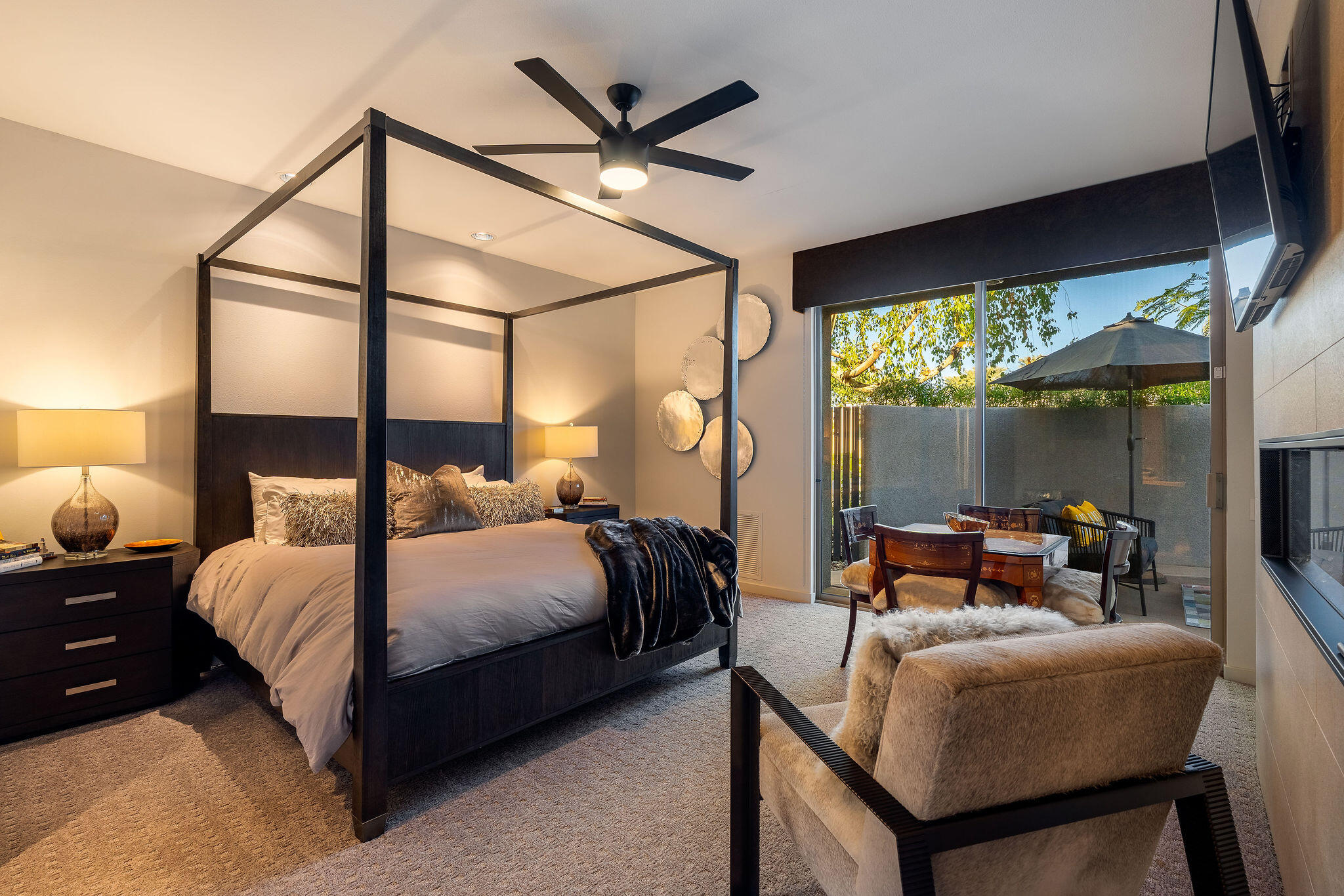 108 Waterford Circle Rancho Mirage, CA 92270 - Photo 34 of 41 a bedroom with a bed and a large window