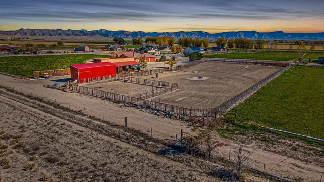 a view of a city with an ocean view