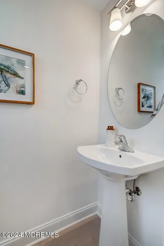 a view of a bathroom with a toilet