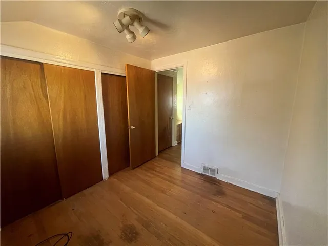 a view of a closet in a room