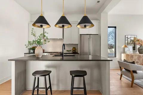 a view of a workspace with furniture