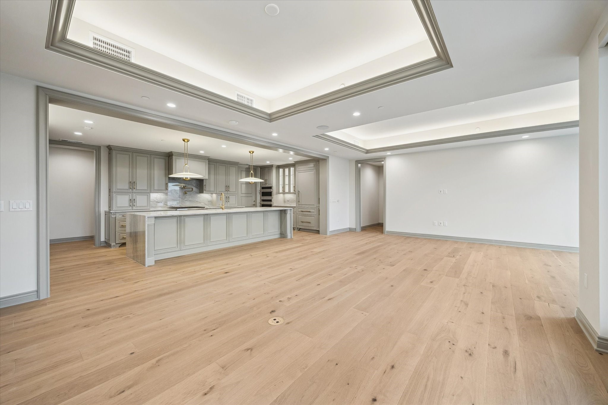 1717 Bissonnet Street, Unit 1604 Houston, TX 77005 - Photo 7 of 32 Custom millwork, solid wood interior doors, cove and recessed lighting.