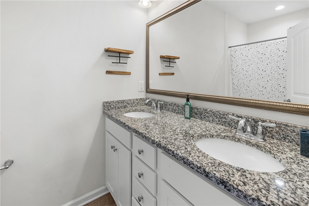 768 Rocky Ridge Circle Seneca, SC 29678 - Photo 17 of 30 Double vanity with granite counters makes morning routines a breeze.