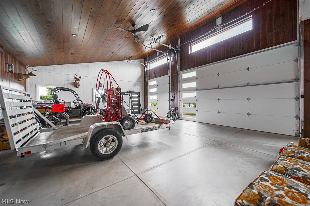 9554 Dover Road Apple Creek, OH 44606 - Photo 37 of 45 Garage with a ceiling fan
