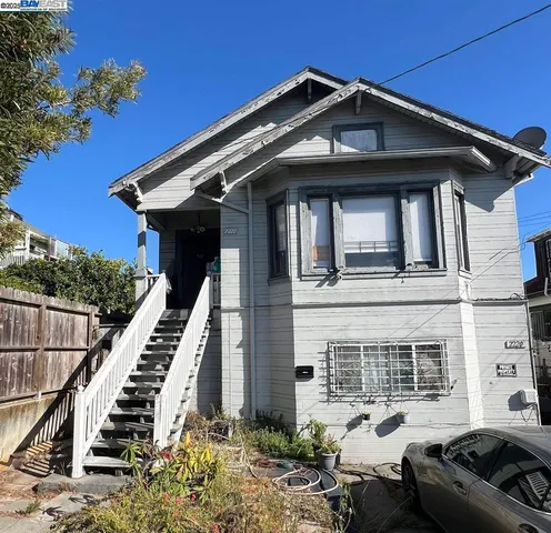a front view of a house with balcony