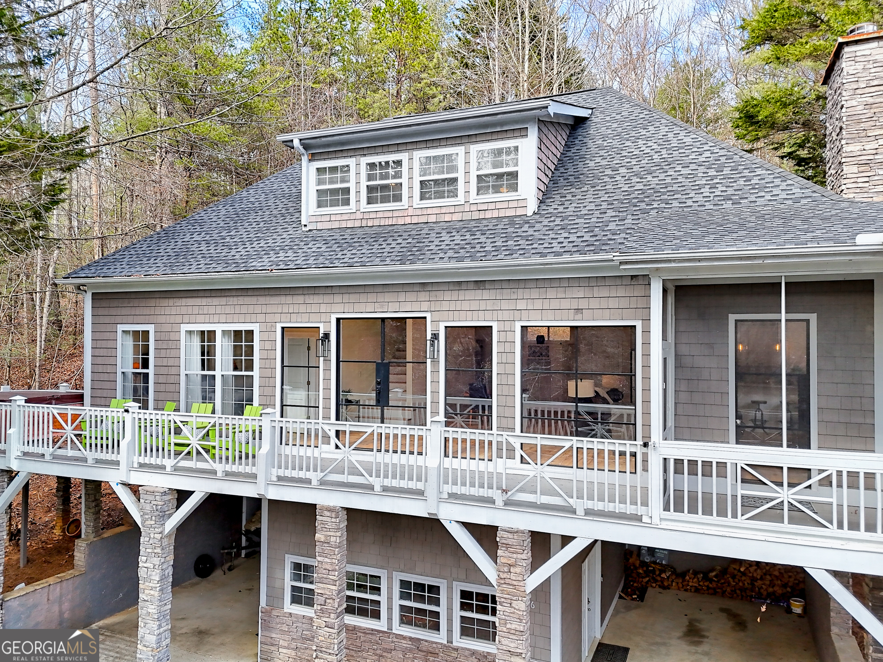 336 Fulton Road Tiger, GA 30576 - Photo 45 of 52 a front view of a house with a deck