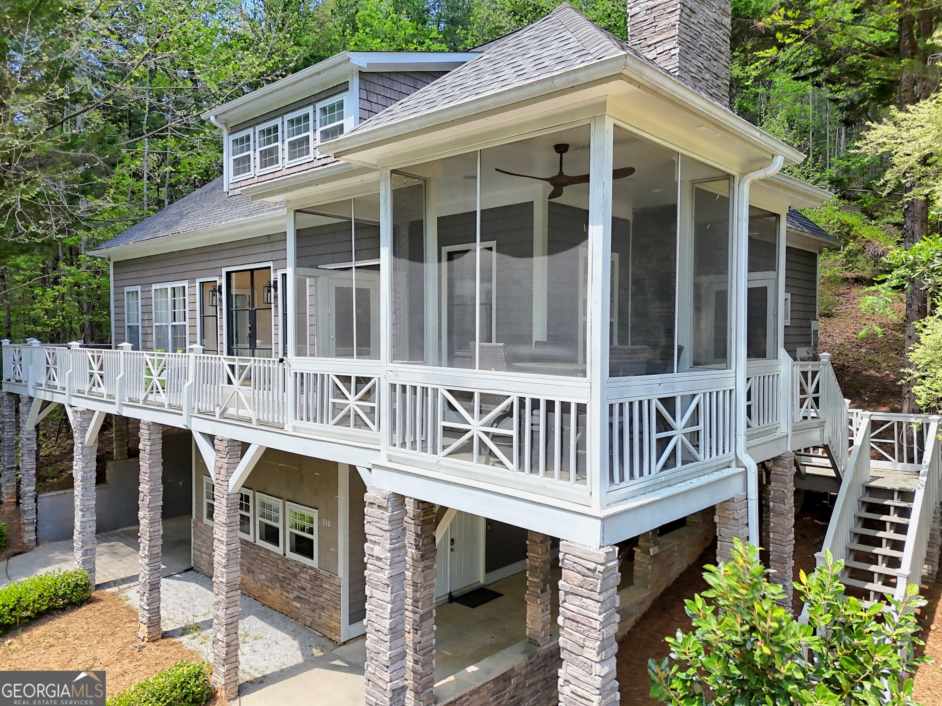 336 Fulton Road Tiger, GA 30576 - Photo 49 of 52 a view of a house with a deck