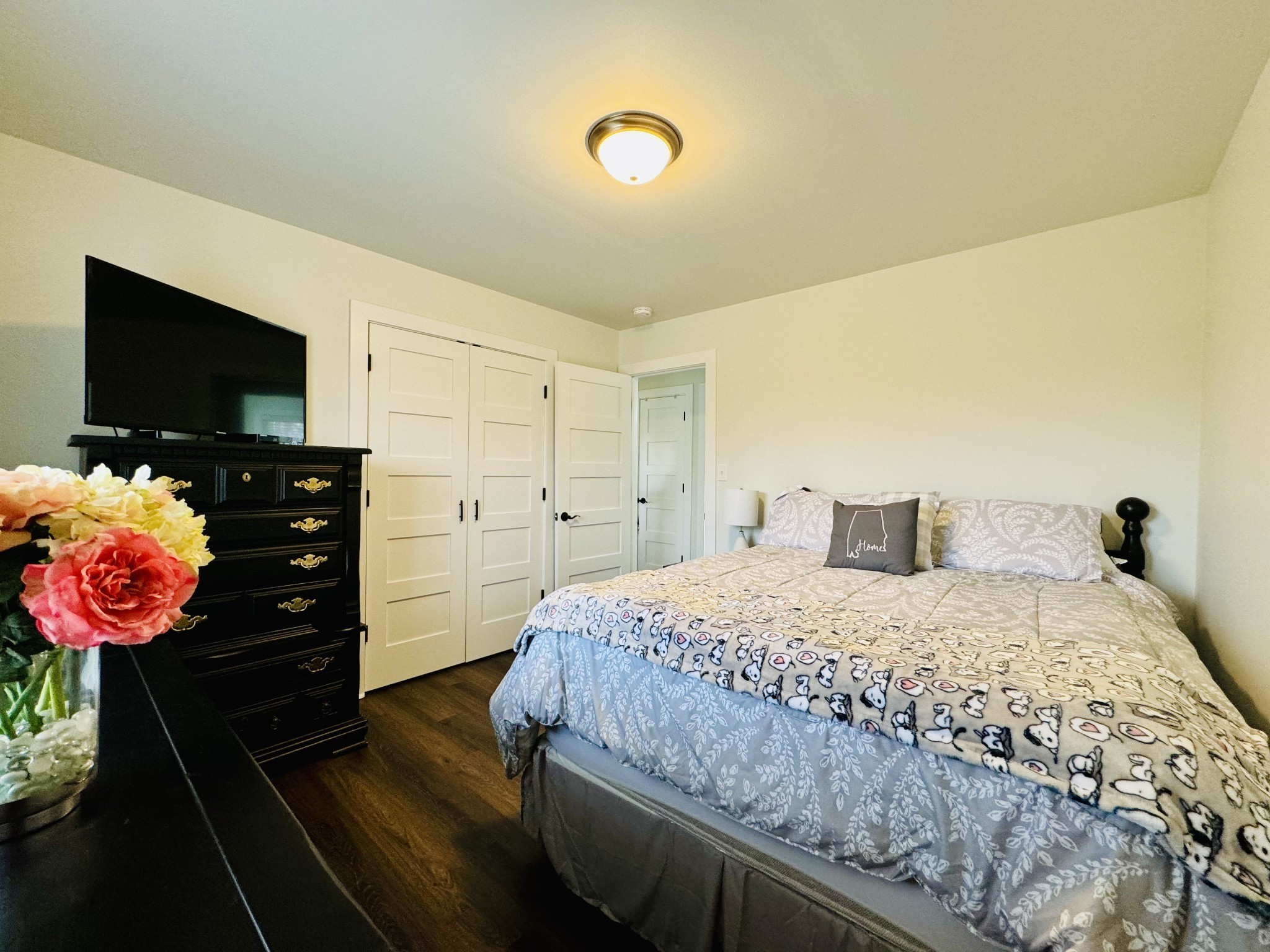 1175 Rock Church Road Dickson, TN 37055 - Photo 27 of 60 a bedroom with a bed and flat screen tv