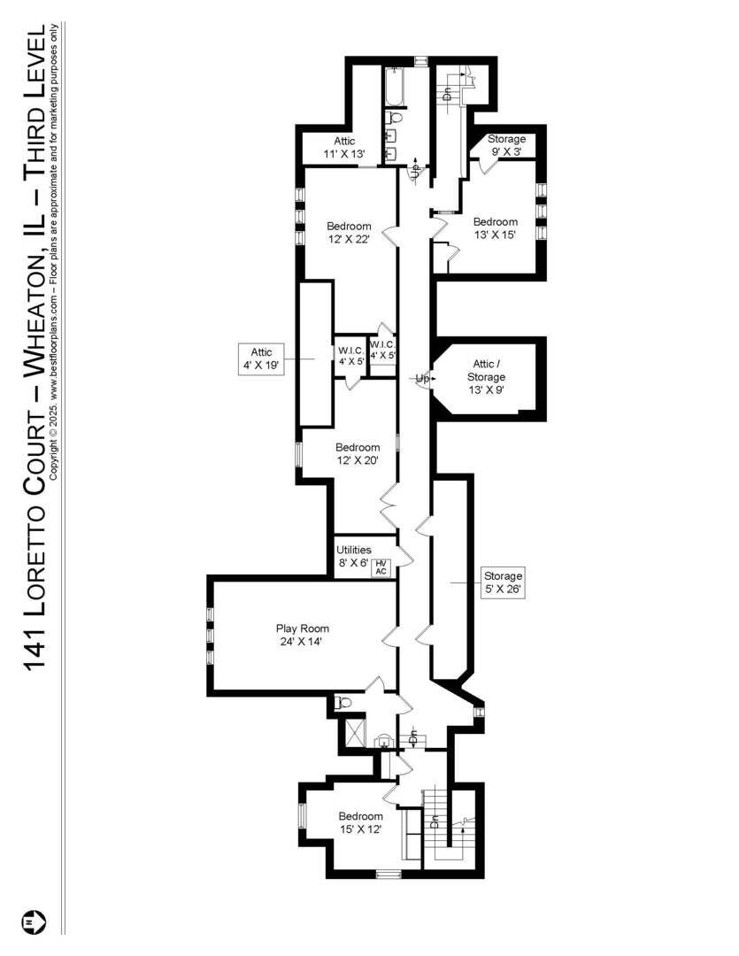 141 Loretto Court Wheaton, IL 60189 - Photo 43 of 46 a picture of a floor plan