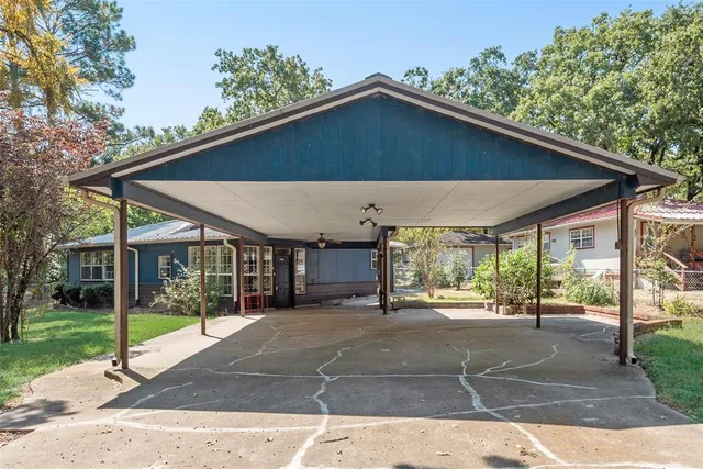 a house with a yard in front of it