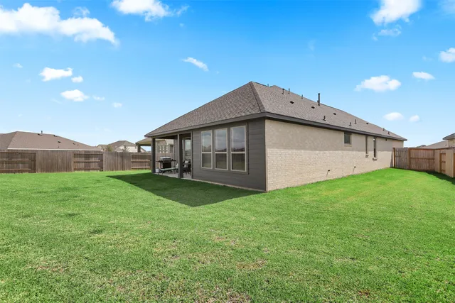 a outdoor living space with furniture
