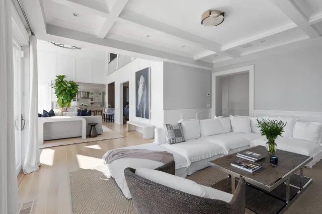 a living room with furniture and a couch