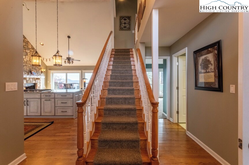126 Oz Road Beech Mountain, NC 28604 - Photo 33 of 50 a view of entryway and hall with wooden floor