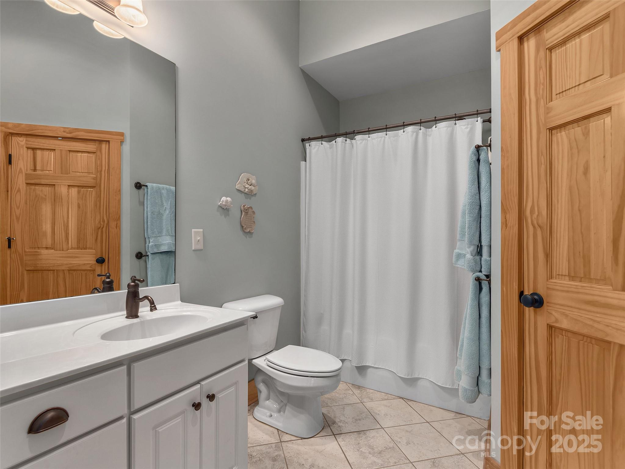 92 Island View Court Mill Spring, NC 28756 - Photo 22 of 48 a bathroom with a sink a toilet and shower