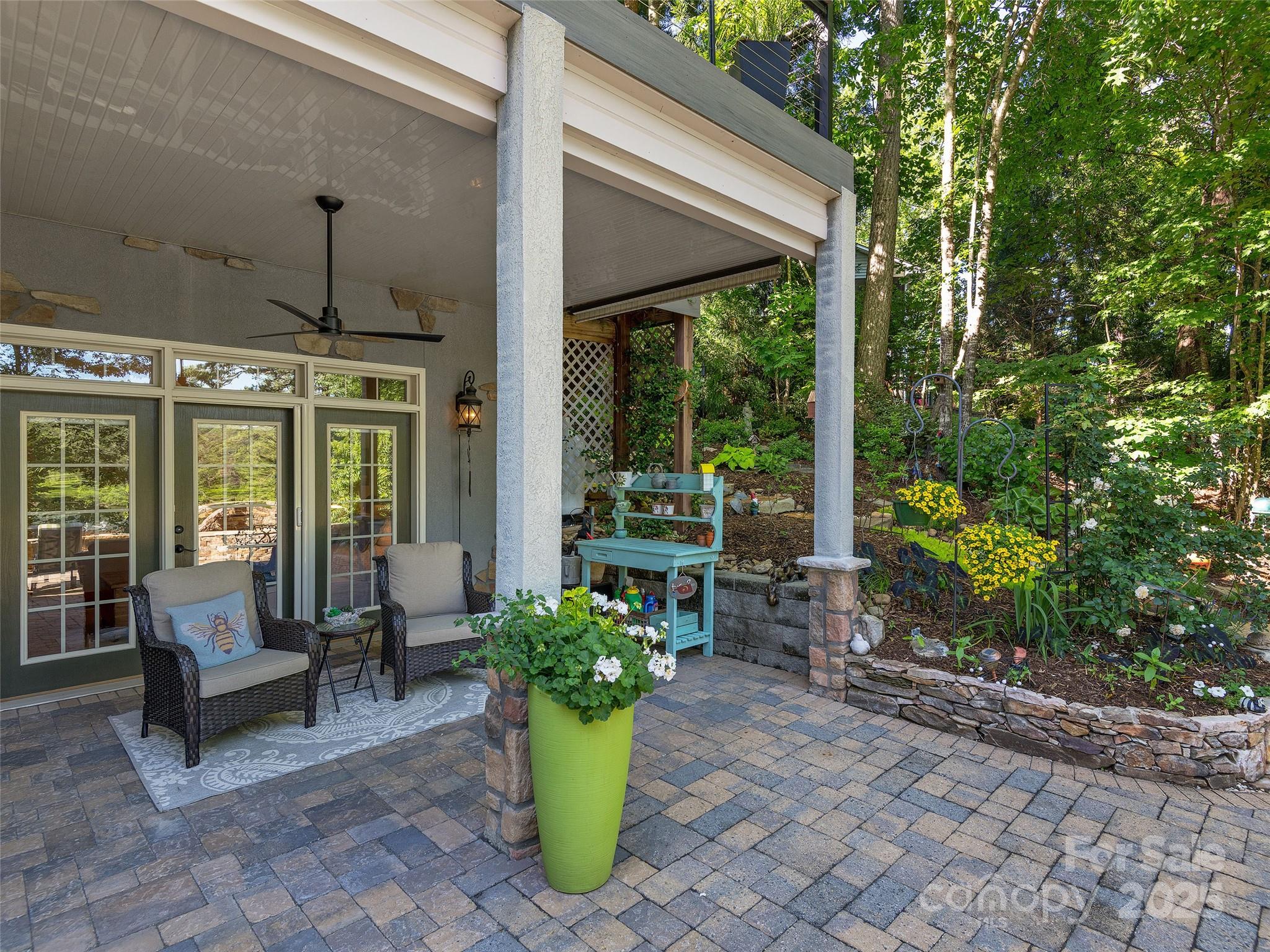 92 Island View Court Mill Spring, NC 28756 - Photo 31 of 48 a view of a patio with chairs and plants