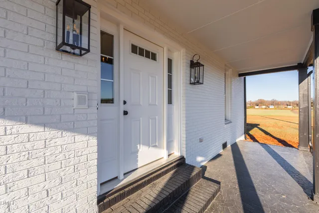 a view of a balcony wooden floor
