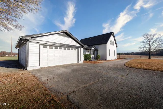 a view of backyard of house