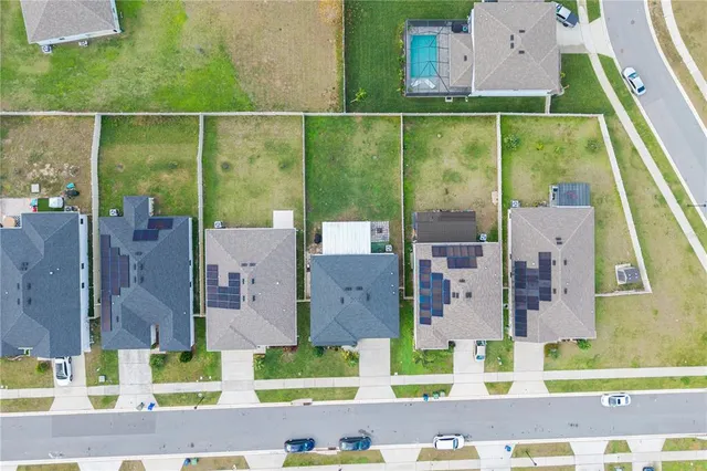an aerial view of a city