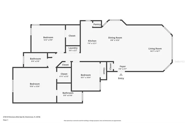 $218,000 | 2739 North Poinciana Boulevard, Unit 83, Kissimmee, FL 34746