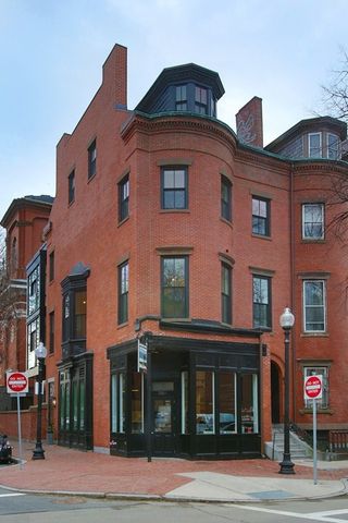 a front view of a building