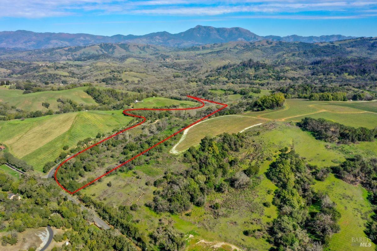11005 Chalk Hill Road Healdsburg, CA 95448 - Photo 1 of 10 a view of a lush green hillside and a houses