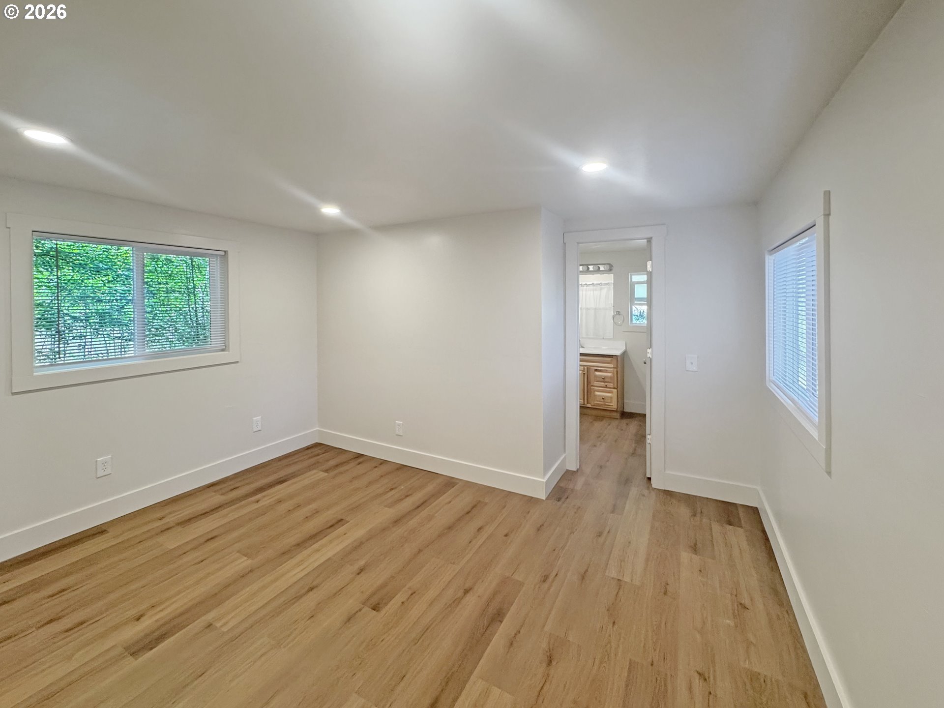 53945 Highway 86 Halfway, OR 97834 - Photo 47 of 48 a view of an empty room with wooden floor and a window
