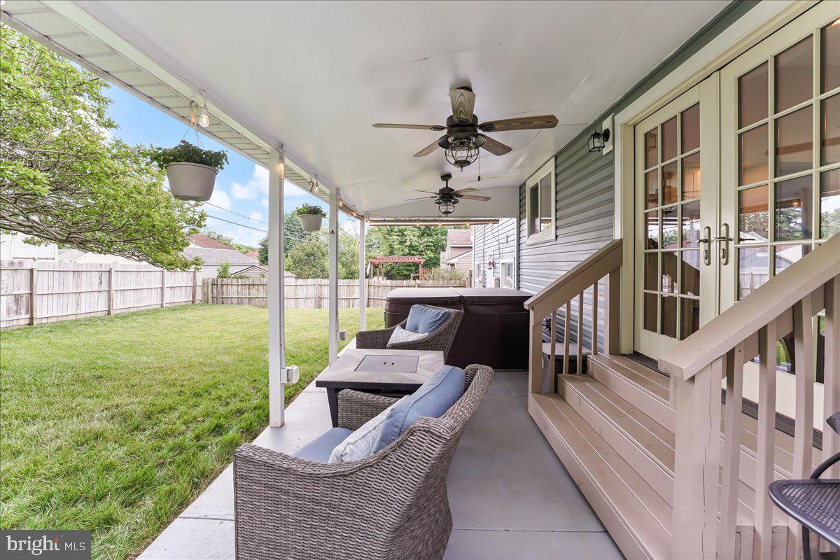 14 Burns Road Claymont, DE 19703 - Photo 36 of 43 Patio with hot tub and privacy screens