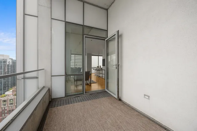 a view of city with balcony